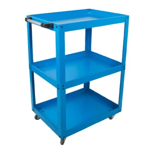 3 Gözlü Tekerlekli Parça Taşıma Arabası Mavi